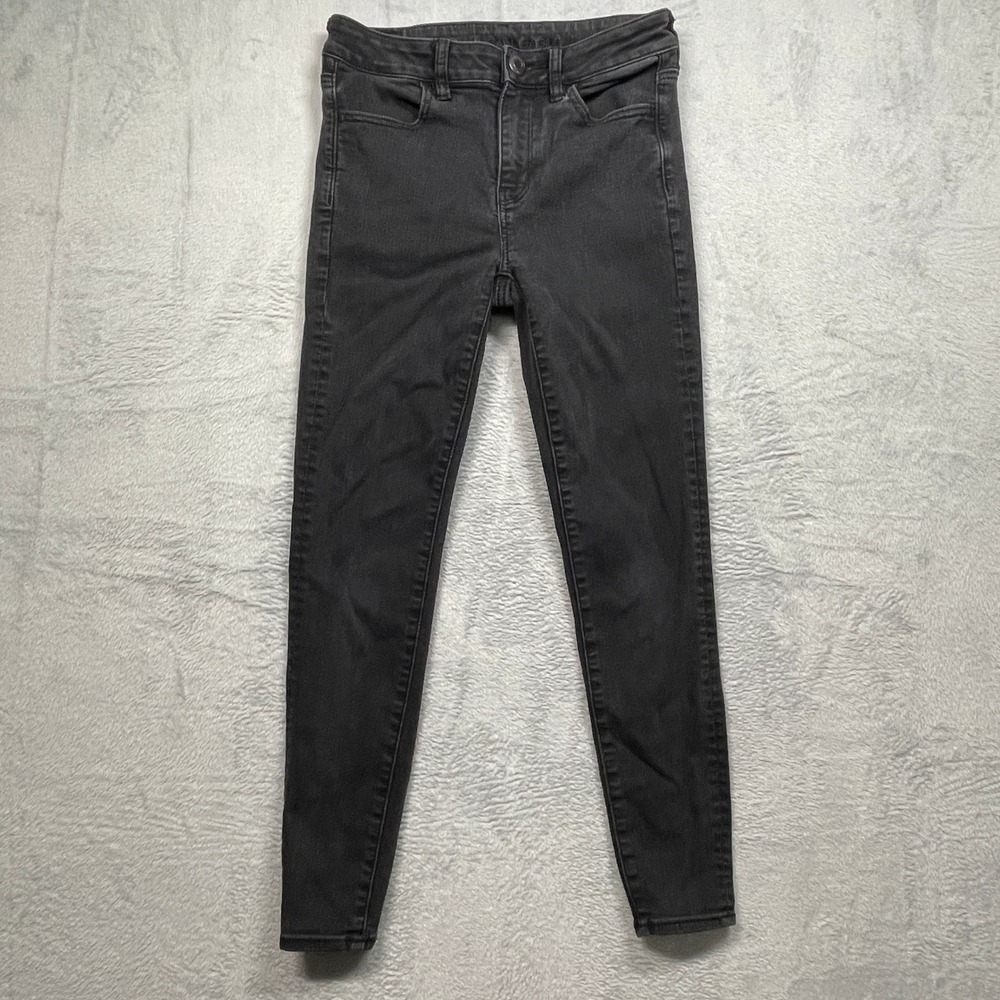 American Eagle Hi-Rise Jegging Women 4 Short Black Ne(x)t Level Stretch Jeans